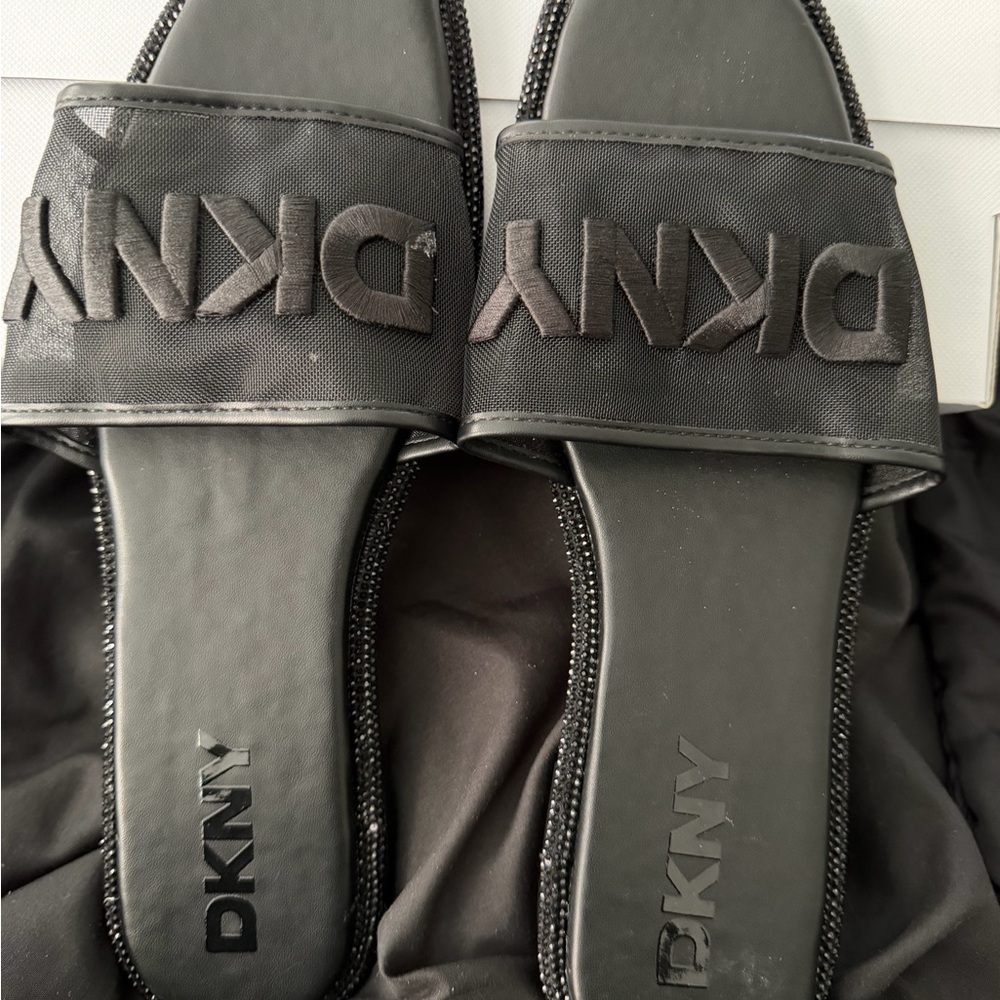 DKNY Black Slide Loafers